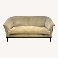 HBF Upholstered Grid-Pattern Bench Cushion Sofa