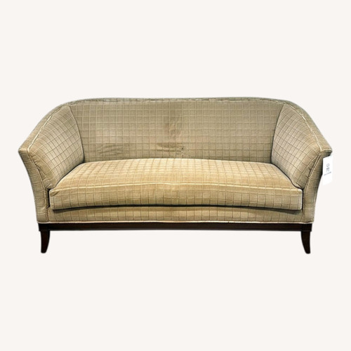Used HBF Upholstered Grid-Pattern Bench Cushion Sofa for sale on AptDeco