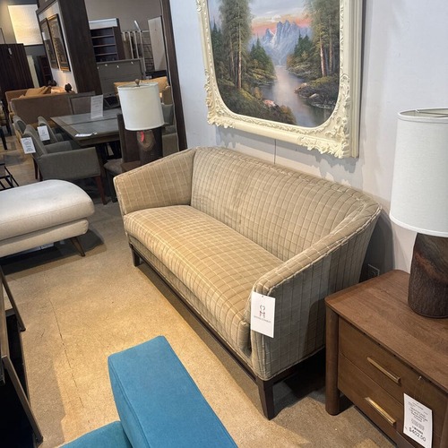 Used HBF Upholstered Grid-Pattern Bench Cushion Sofa for sale on AptDeco