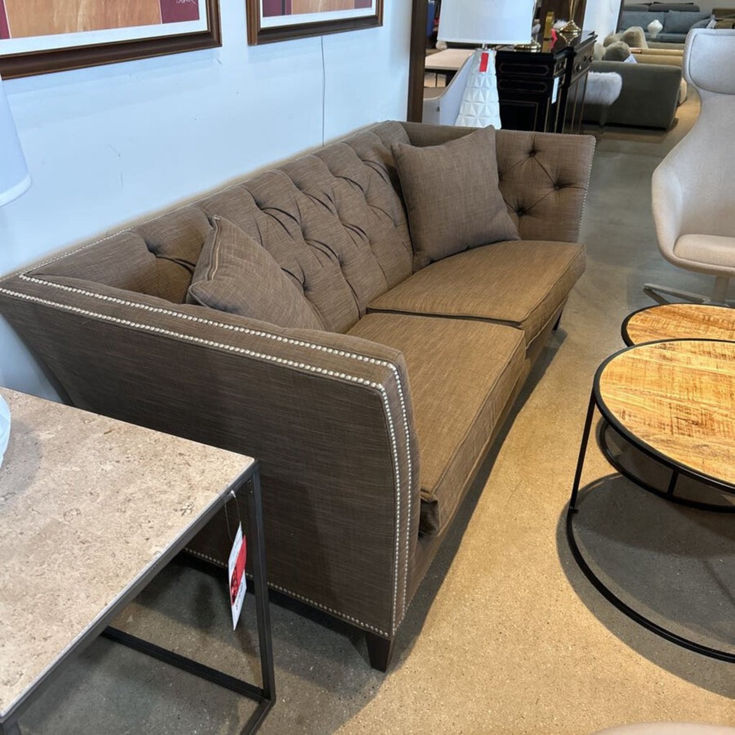 Ethan Allen Shelton Nailhead Trim Sofa - image-2