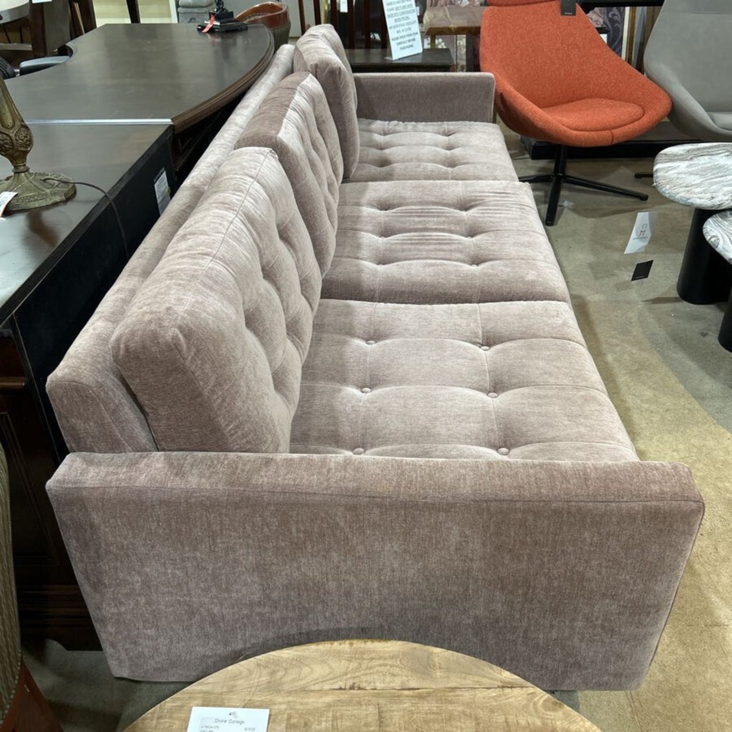 Joybird Eliot Grand Sofa Mauve Velvet - image-2