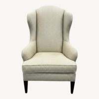 Ethan Allen Upholstered Patterned Wingback Chair