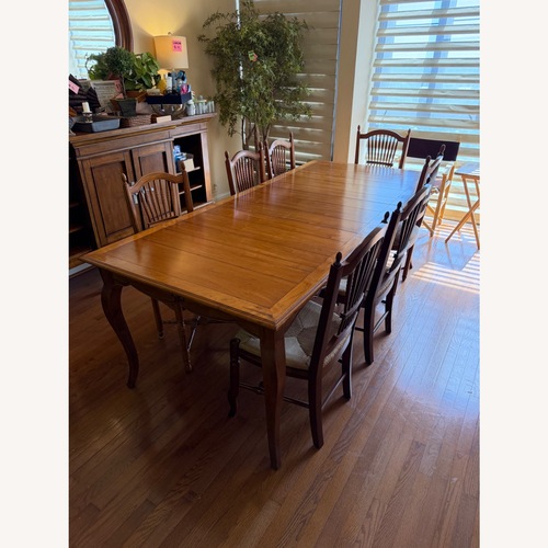Used Ethan Allen Dark Brown Wood Dining Sets for sale on AptDeco