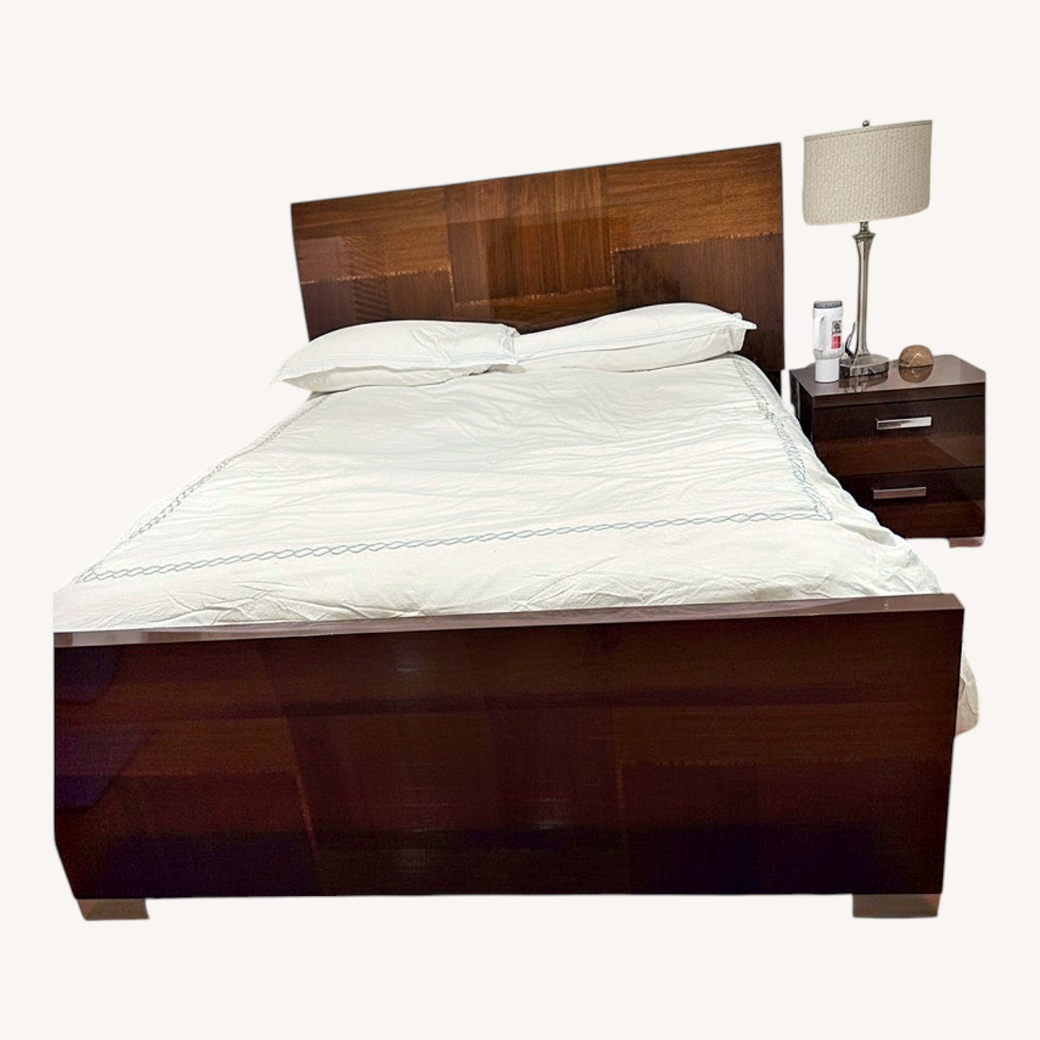 ItalModern Modern Dark Brown Wood Queen Bed - image-5