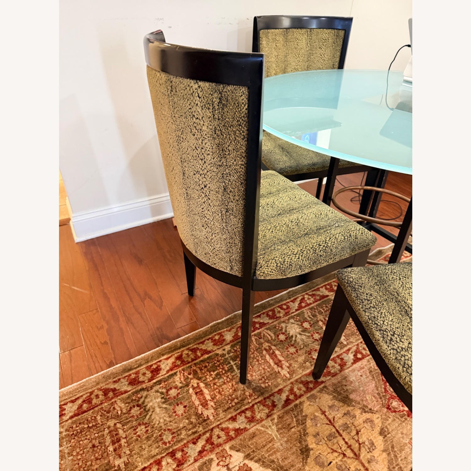PACE Collection Black Fabric Dining Chairs - image-1