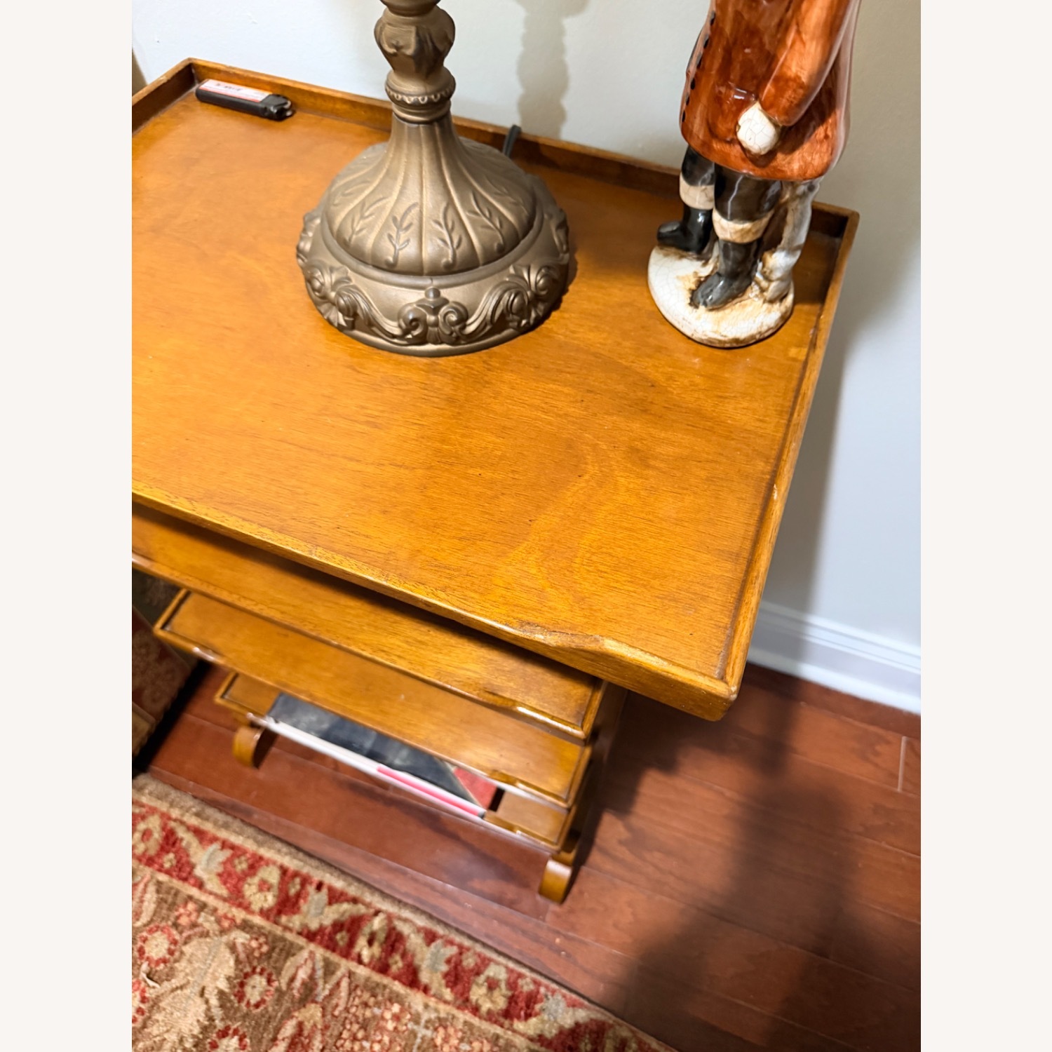Pierre Deux Fabrics Dark Brown Wood Side Table - image-3