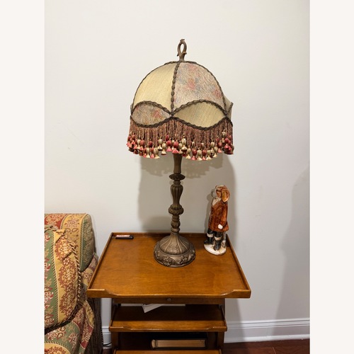 Used Pierre Deux Fabrics Gold Metal Table Lamp for sale on AptDeco