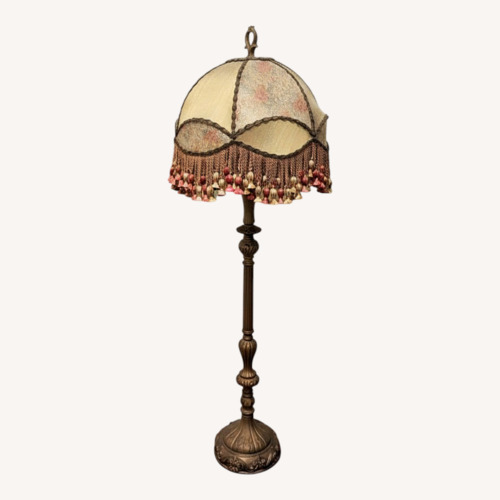 Used Pierre Deux Fabrics Gold Metal Table Lamp for sale on AptDeco