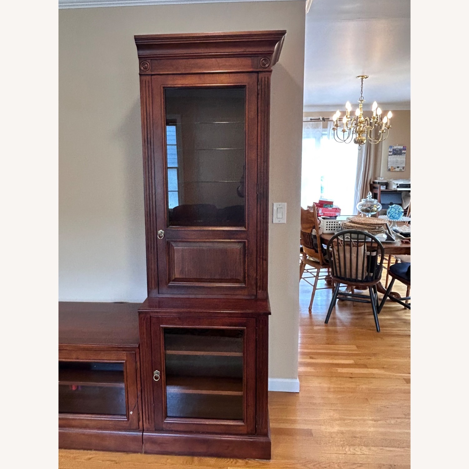Ethan Allen Dark Brown Wood Wall Unit - image-4