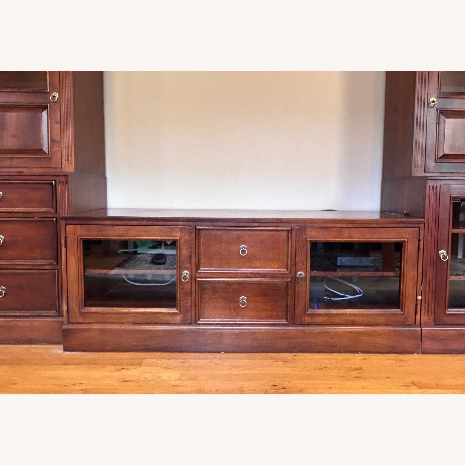 Ethan Allen Dark Brown Wood Wall Unit - image-3