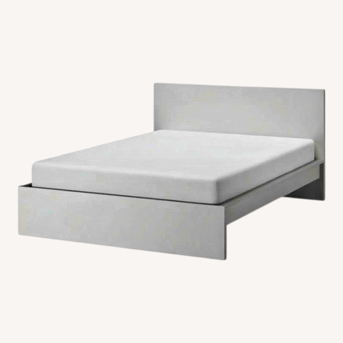 Used IKEA Malm White Wood Queen Bed for sale on AptDeco