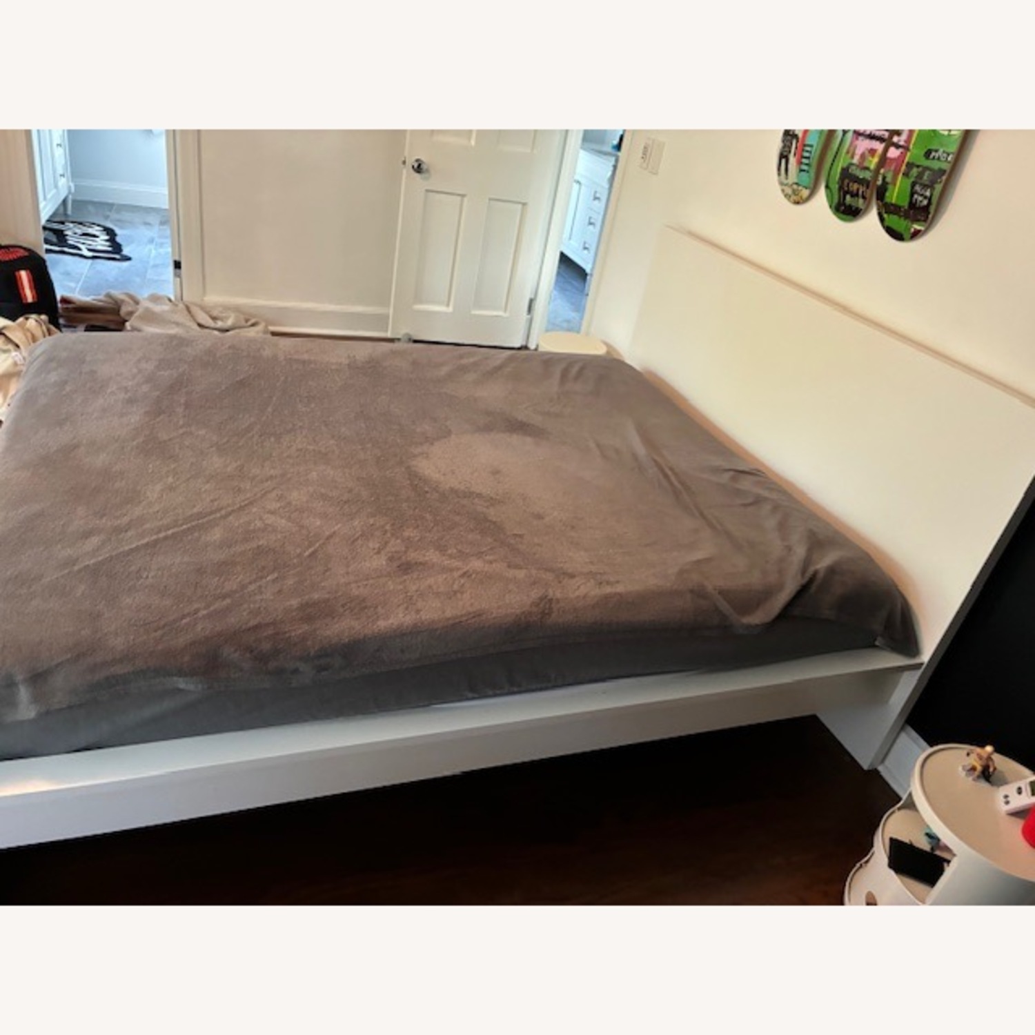 IKEA Malm White Wood Queen Bed - image-3