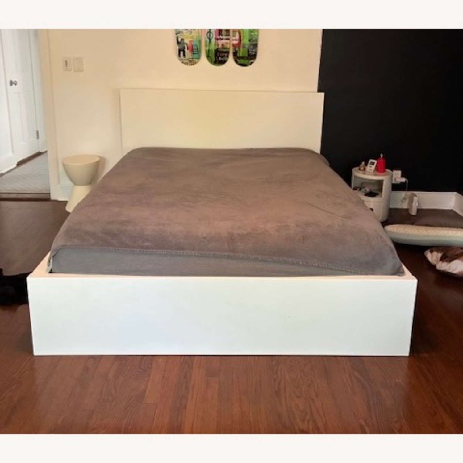 IKEA Malm White Wood Queen Bed - image-1