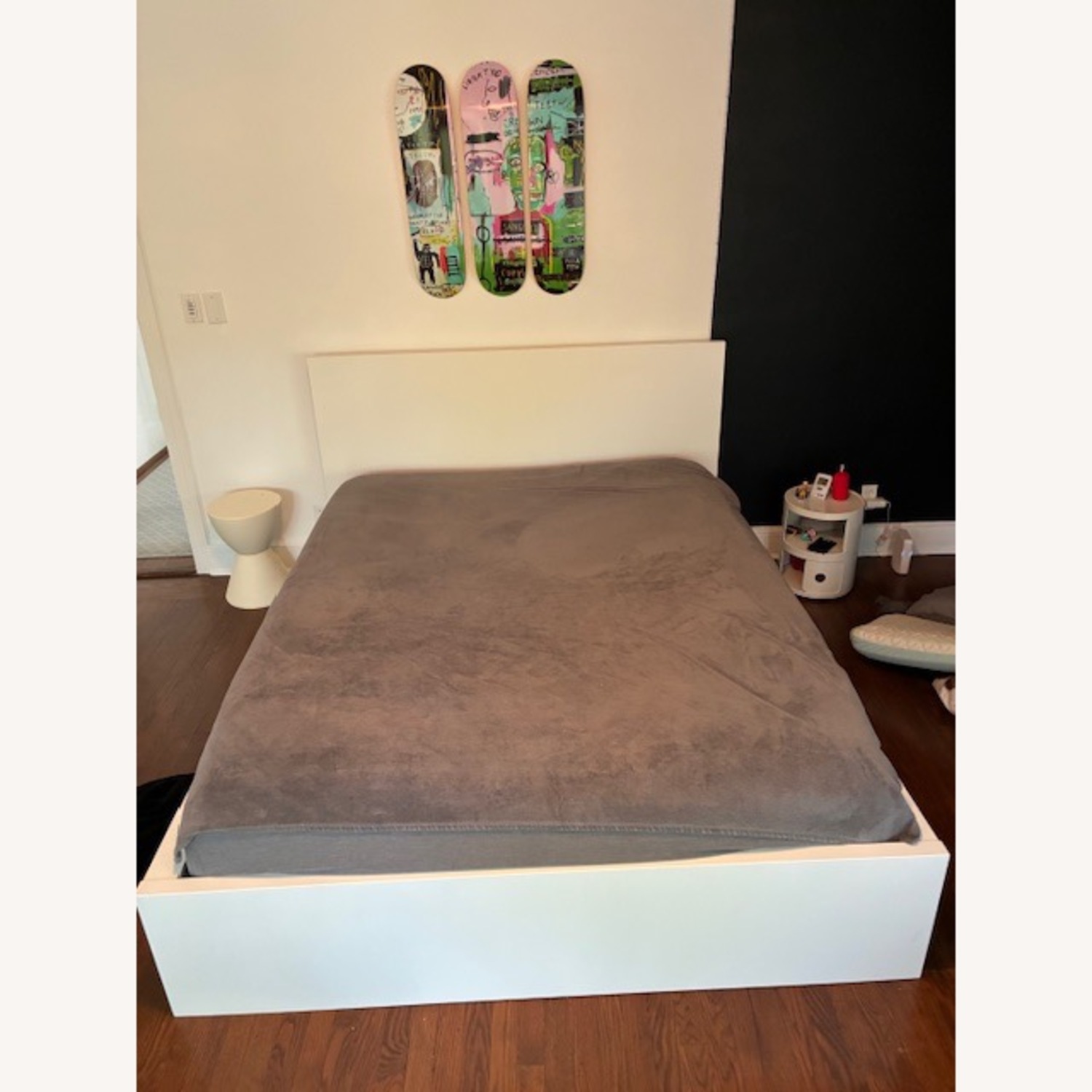 IKEA Malm White Wood Queen Bed - image-4