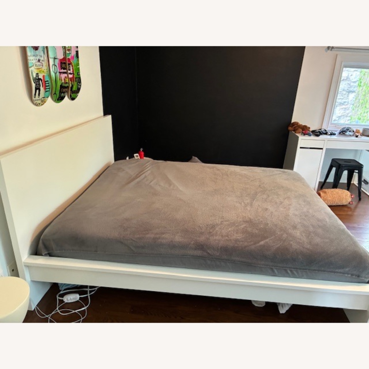 IKEA Malm White Wood Queen Bed - image-5
