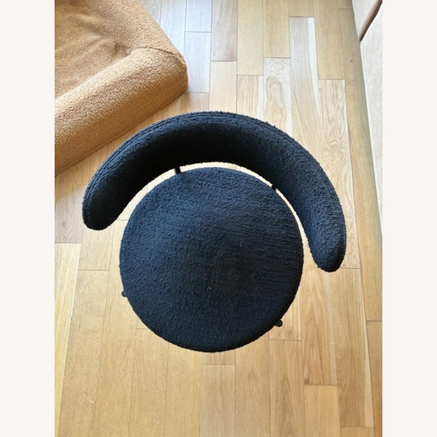 6 Cb2 Black Boucle Dining Chairs - image-4