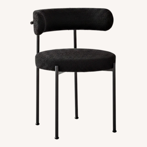 Used 6 Cb2 Black Boucle Dining Chairs for sale on AptDeco