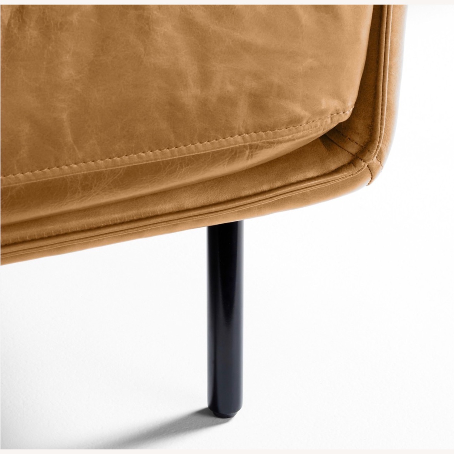 Crate & Barrel Wells Light Brown Leather 3+ Seater Sofa - image-8