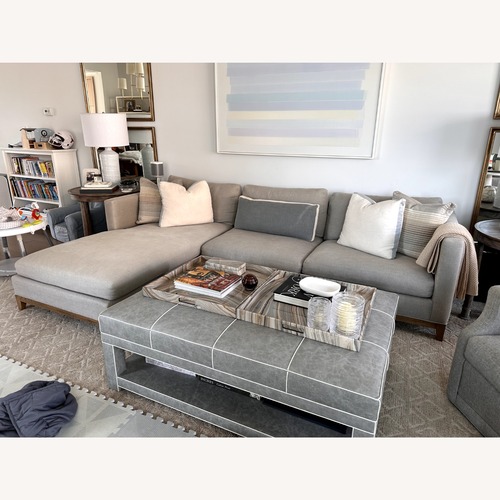Used Crate & Barrel Gather Light Gray 2 Piece Sectional for sale on AptDeco