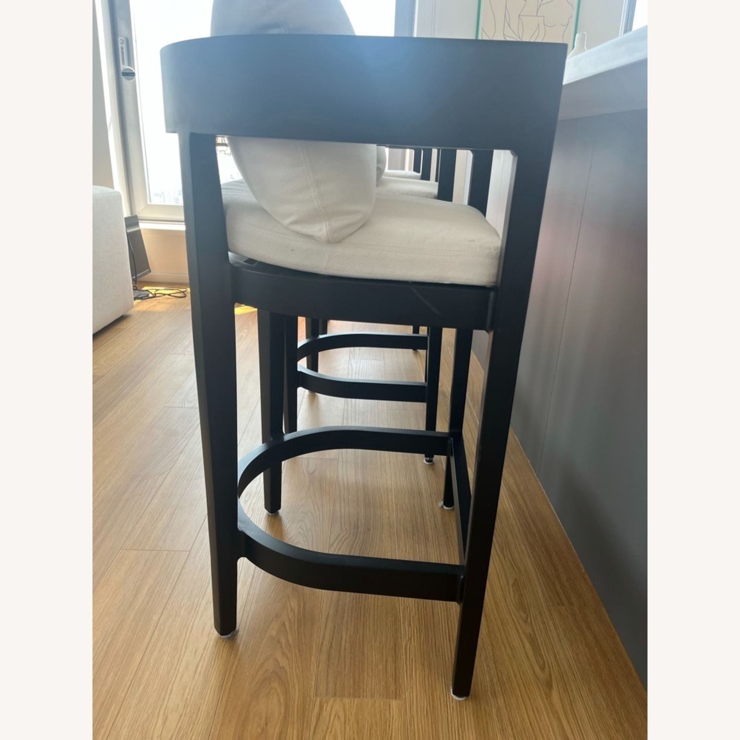 Restoration Hardware Balmain Aluminum Bar Stools - image-3