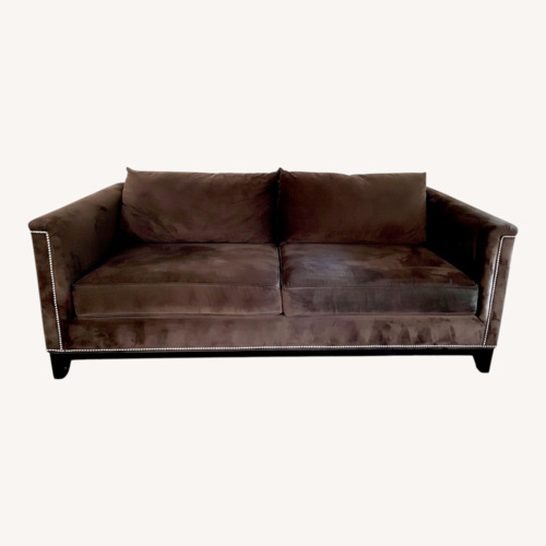 Used Custom Dark Brown Fabric 3+ Seater Sofa for sale on AptDeco