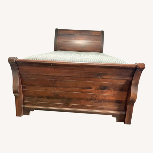 Used Vaughan Bassett  Dark Cherry Wood Full Bed for sale on AptDeco