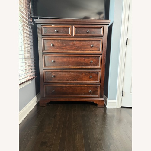 Used Vaughan Bassett Dark Cherry Chest for sale on AptDeco