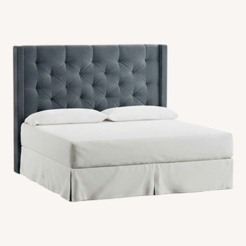 Used Pottery Barn Harper Tufted King Headboard for sale on AptDeco