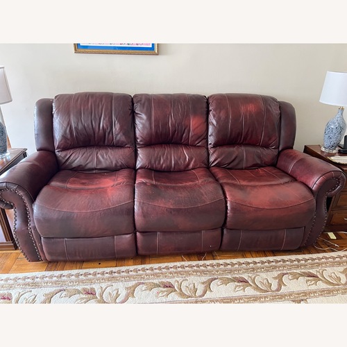 Used Raymour & Flanigan Leather Sofa for sale on AptDeco