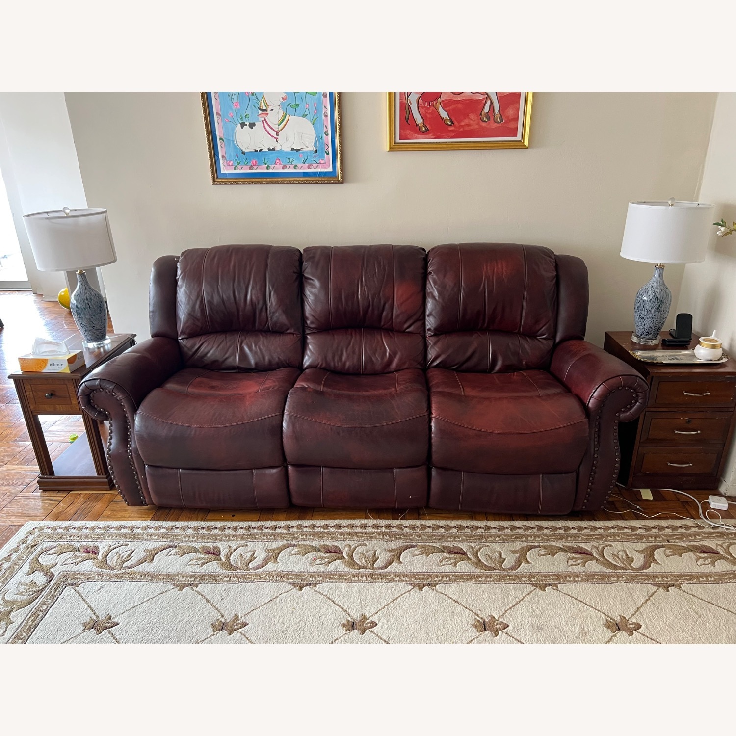 Raymour & Flanigan Leather Sofa - image-5