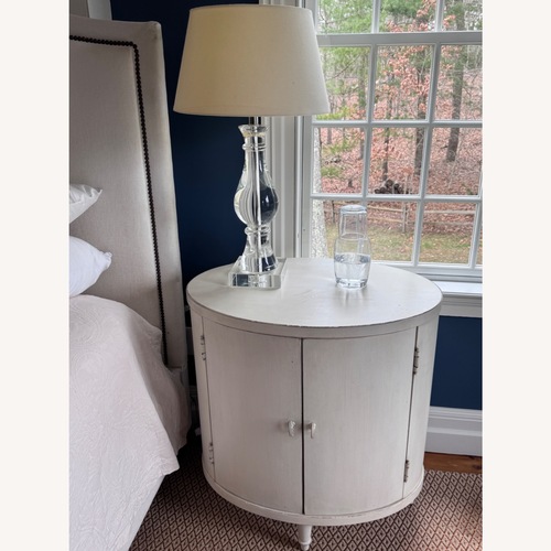 Used 2 Classics by Bassett Oval Nightstands - Oyster for sale on AptDeco