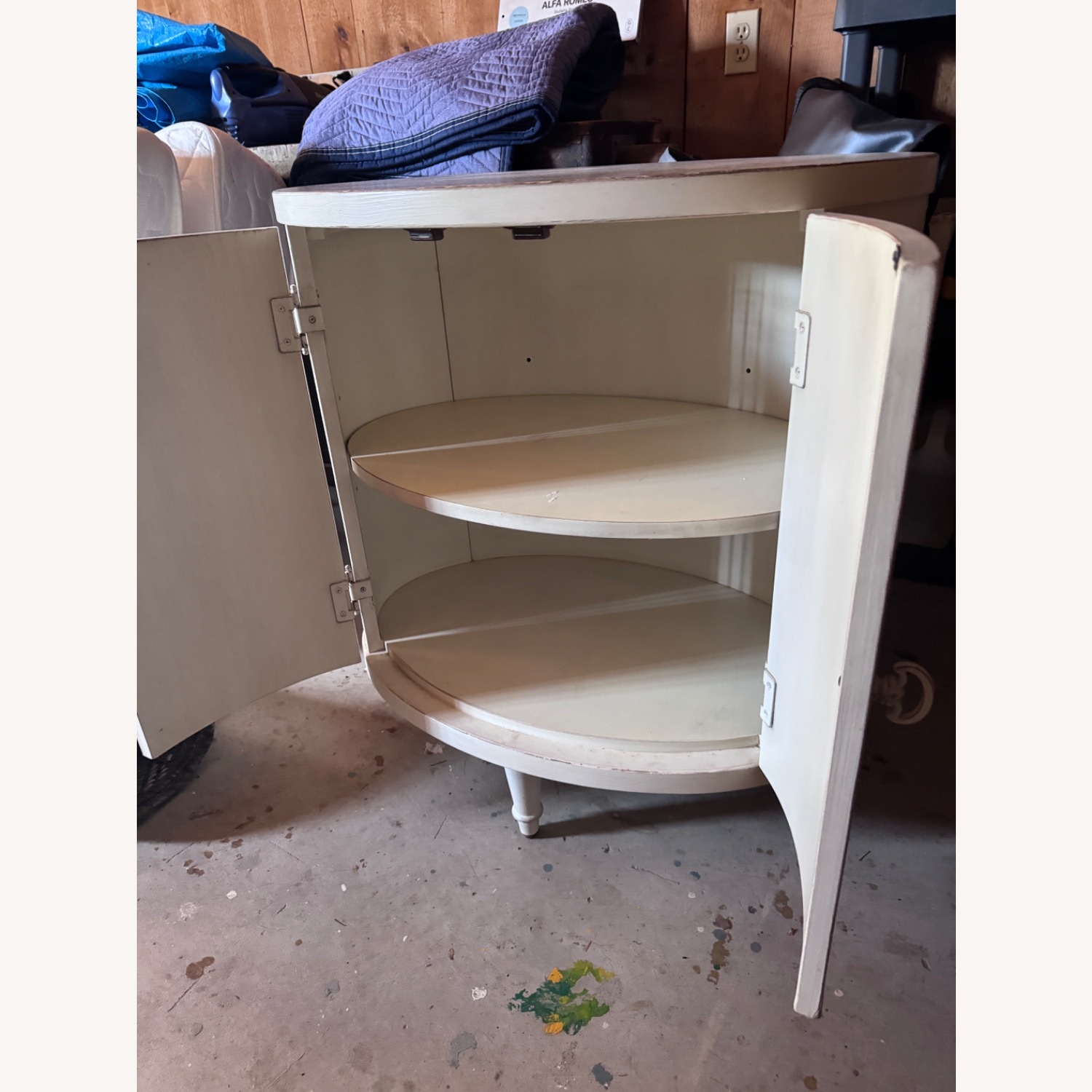 2 Classics by Bassett Oval Nightstands - Oyster - image-2