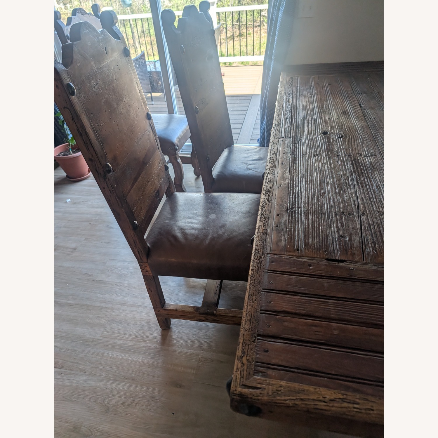 Dark Brown Wood Dining Sets - image-3