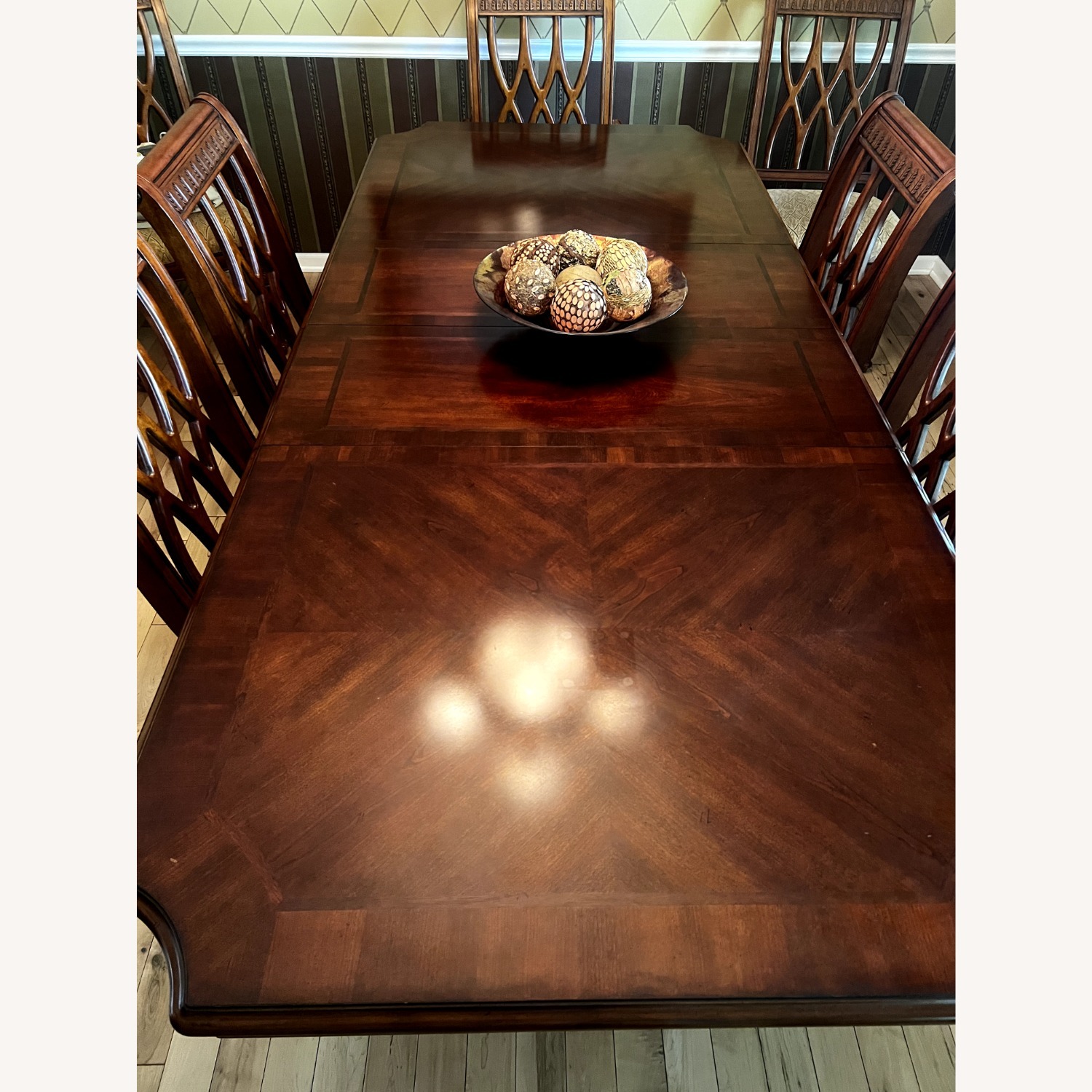 Dark Brown Solid Wood Dining Table - image-14