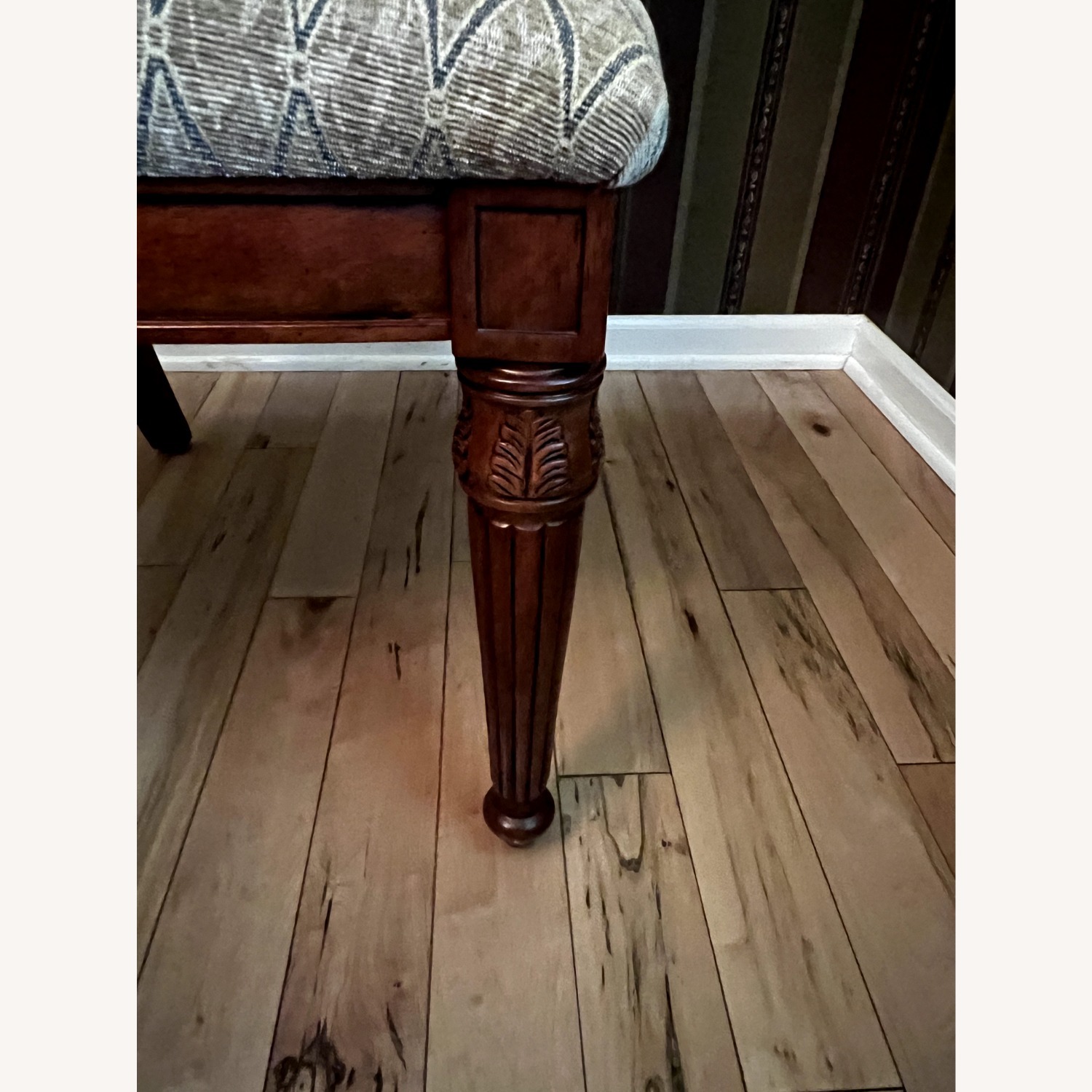 Dark Brown Solid Wood Dining Table - image-9