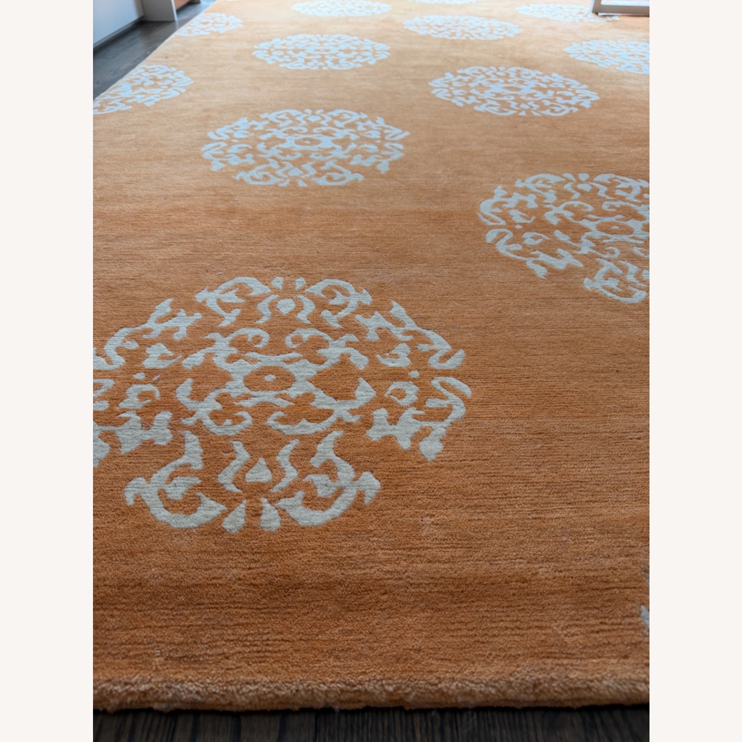 Madeline Weinrib Orange Wool Area Rug 6' x 9' - image-3