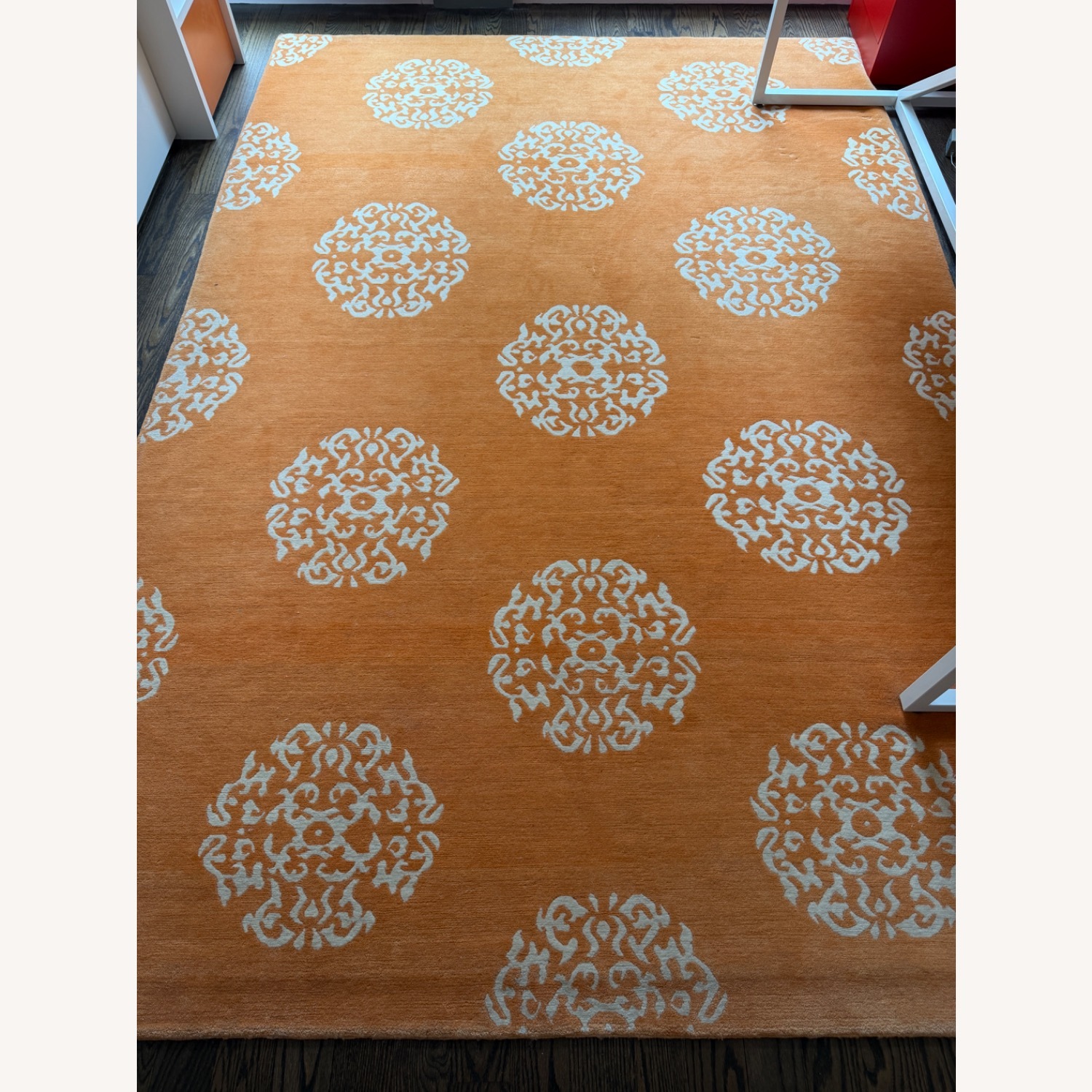 Madeline Weinrib Orange Wool Area Rug 6' x 9' - image-1