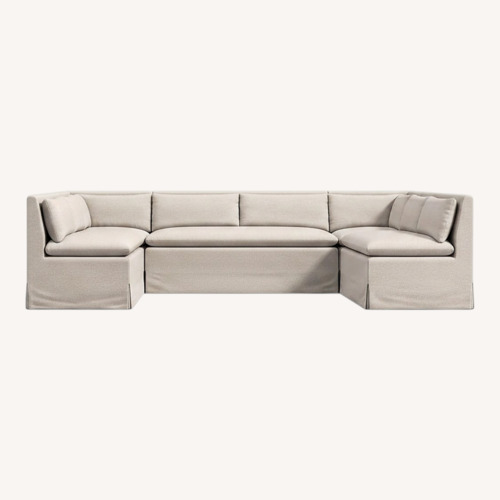Used The Belmar Ivory U-Shaped Loveseat for sale on AptDeco