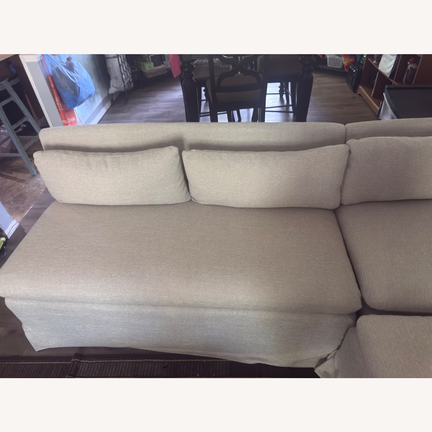 The Belmar Ivory U-Shaped Loveseat - image-7
