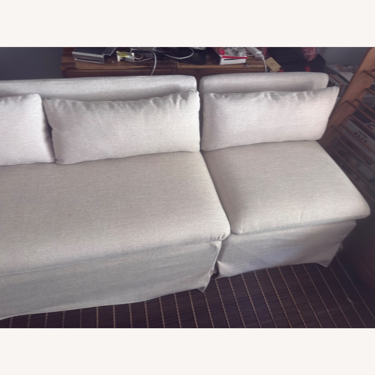 The Belmar Ivory U-Shaped Loveseat - image-6