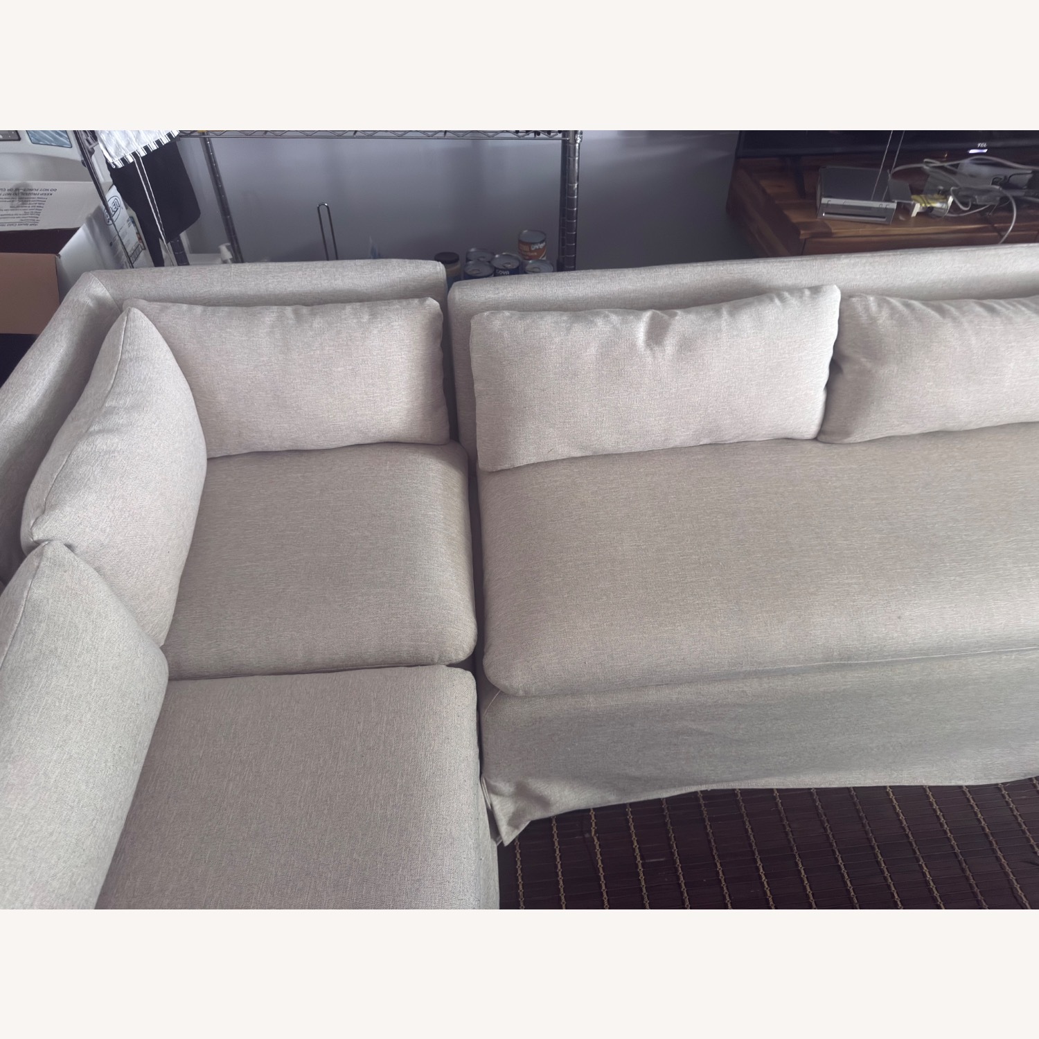 The Belmar Ivory U-Shaped Loveseat - image-5