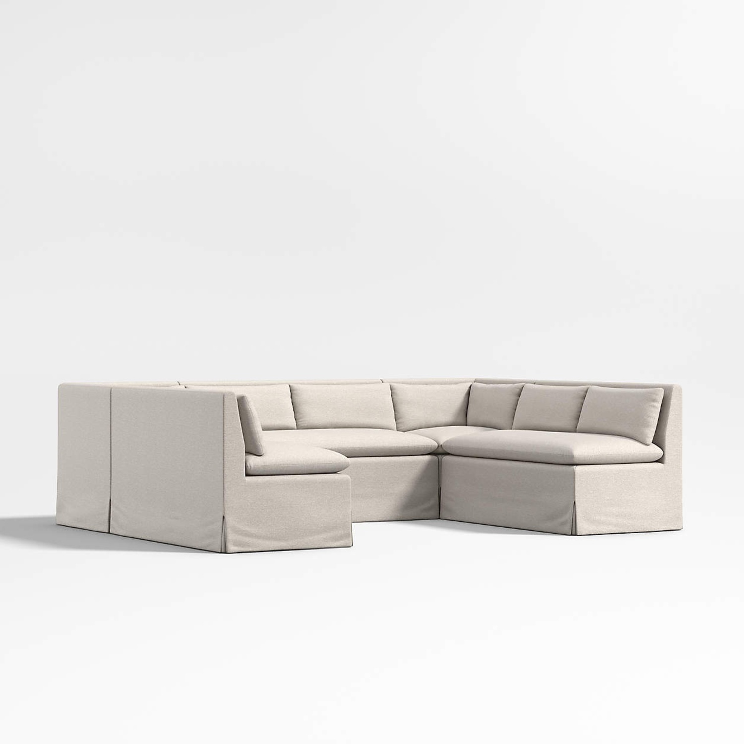The Belmar Ivory U-Shaped Loveseat - image-8