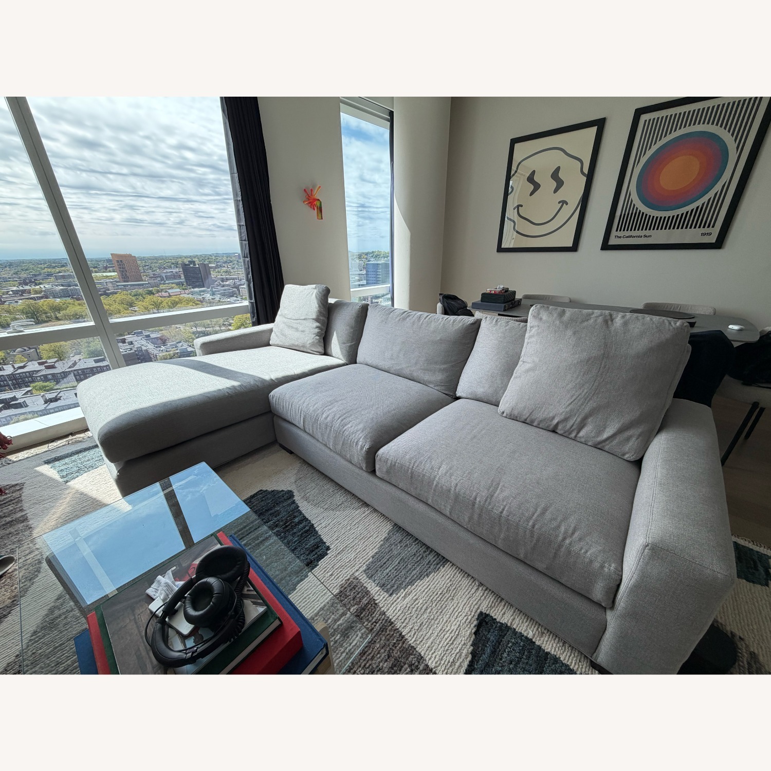Room & Board Light Grey Metro Sectional - image-3