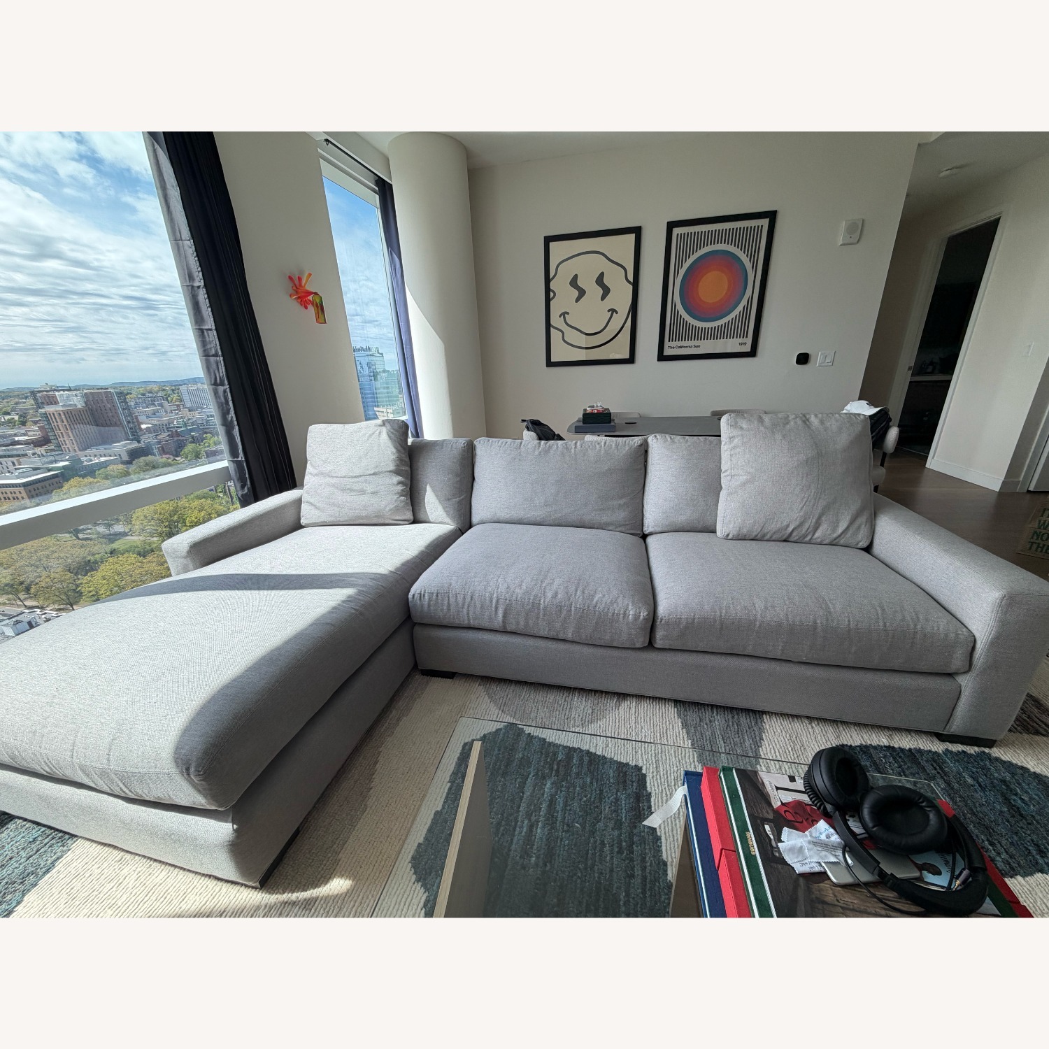 Room & Board Light Grey Metro Sectional - image-4