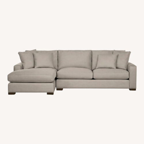 Used Room & Board Light Grey Metro Sectional for sale on AptDeco