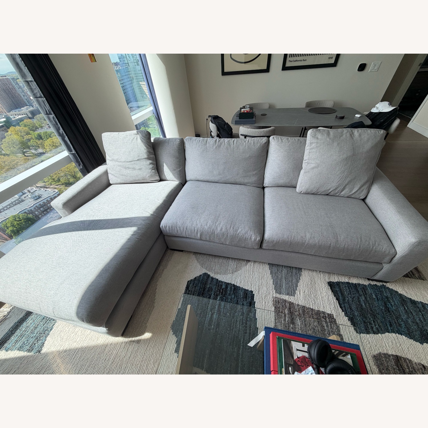 Room & Board Light Grey Metro Sectional - image-5