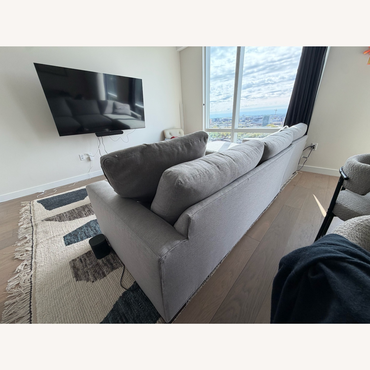 Room & Board Light Grey Metro Sectional - image-1
