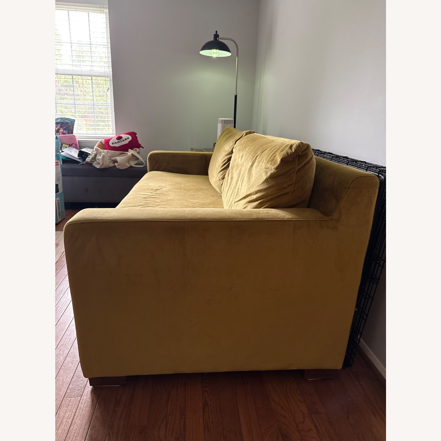 Custom Interior Define Green Velvet Sleeper Sofa - image-3