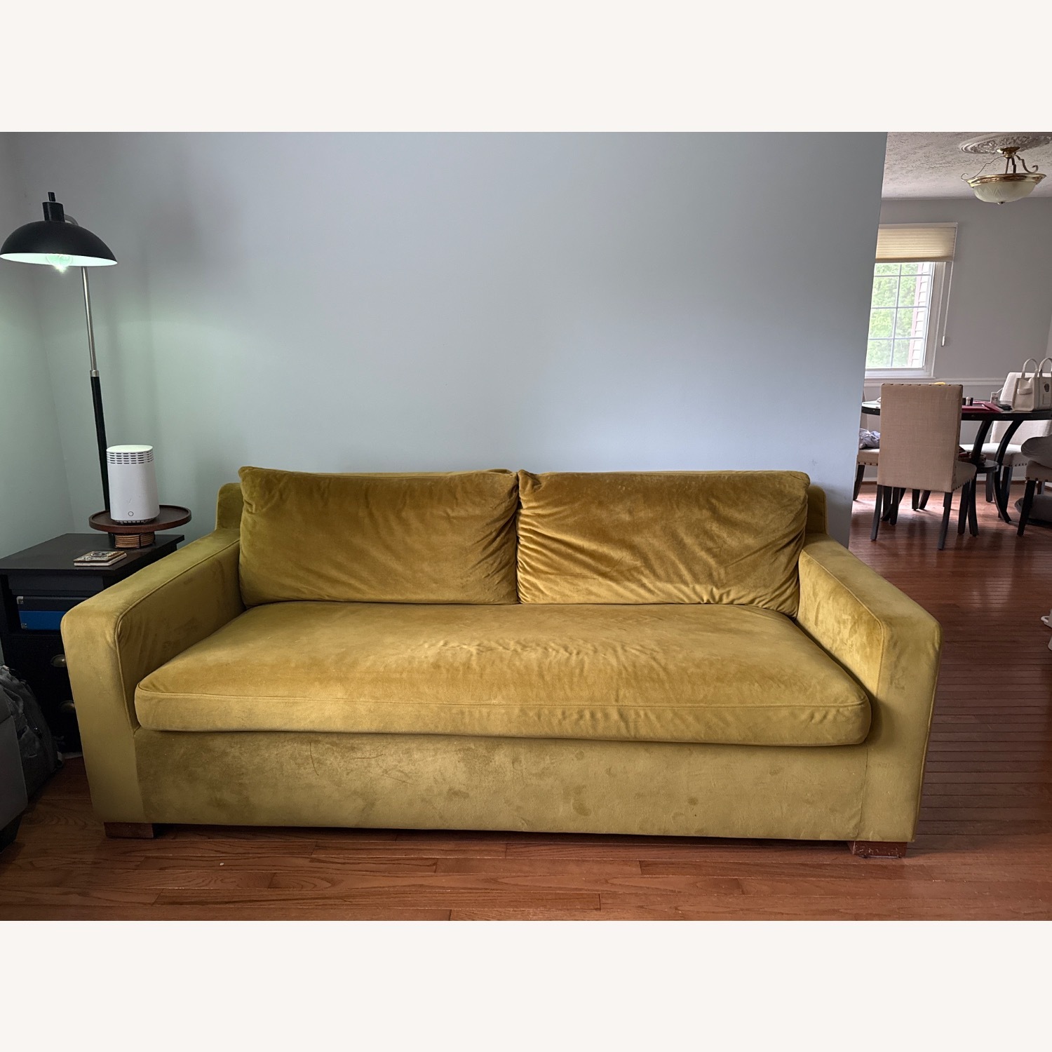 Custom Interior Define Green Velvet Sleeper Sofa - image-2