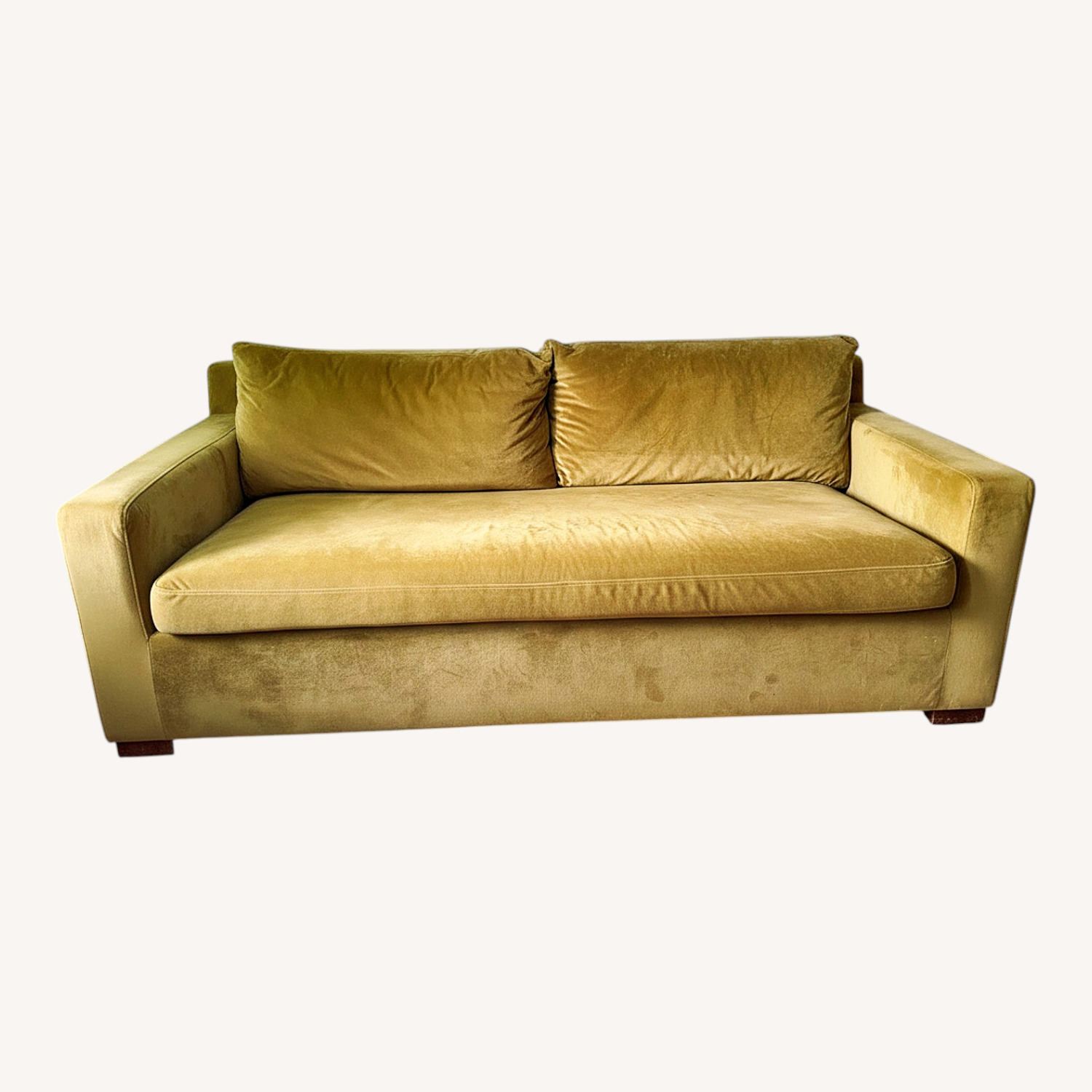Custom Interior Define Green Velvet Sleeper Sofa - image-0